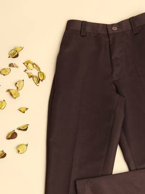 Brown kids cotton trousers 4