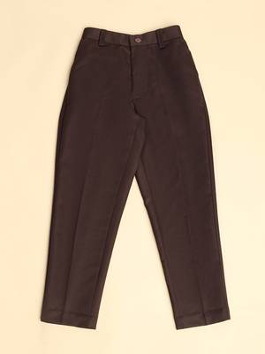 Brown kids cotton trousers 5