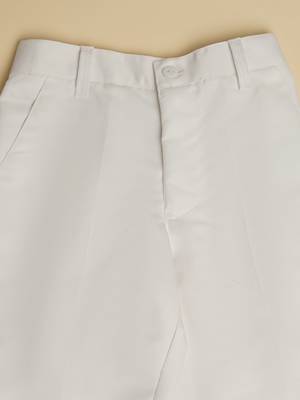 White kids cotton trousers 3