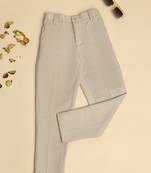 Beige kids cotton trousers