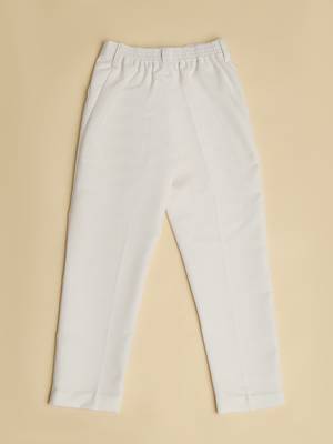 White kids cotton trousers 5