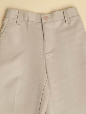 Beige kids cotton trousers 2