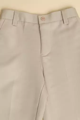 Beige kids cotton trousers