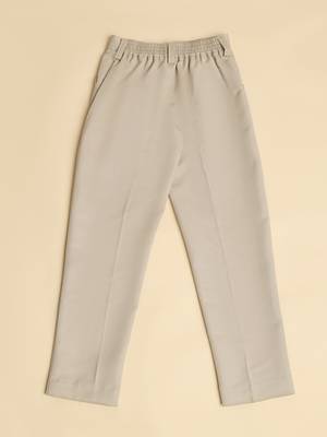 Beige kids cotton trousers 3