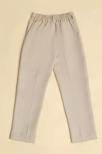 Beige kids cotton trousers