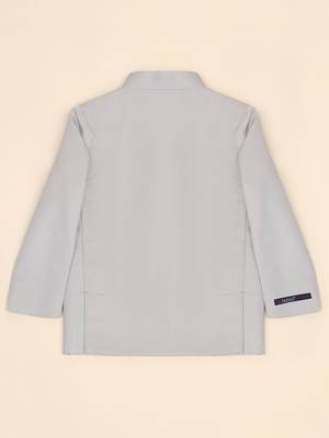 Light grey boys bandhgala blazer suit 3