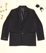 Boys black notched lapel blazer