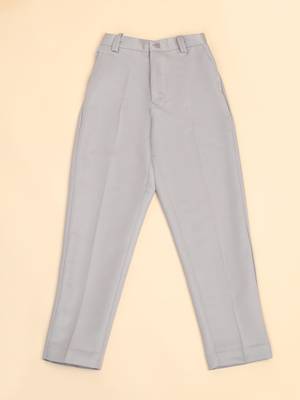 Light grey boys bandhgala blazer suit 4