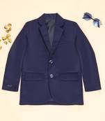 Boys blue notched lapel blazer