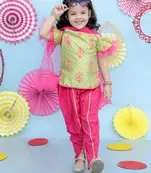 Kid1 veera kurti with dhoti set