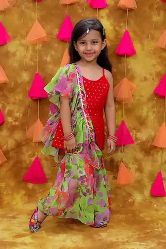 Kid1 malang mirror sharara set