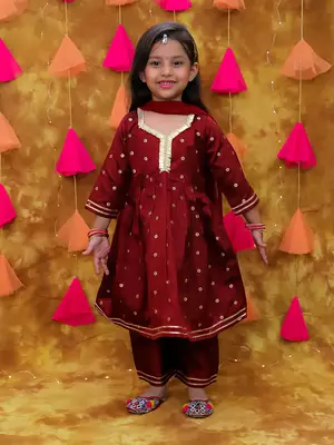 Kid1 bindu anarkali pant set 1