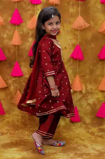 Kid1 bindu anarkali pant set