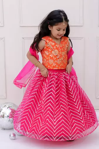 Kid1 miss glam lehenga set