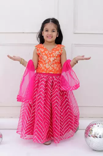 Kid1 miss glam lehenga set