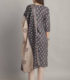 women's cotton foil printed kurta & pant with dupatta