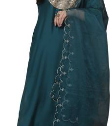 women's poly silk embroidered kurta & pant with dupatta