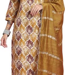women's rayon foil printed kurta & pant with dupatta