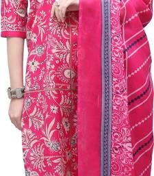 women's cotton blend floral printed kurta & pant with dupatta