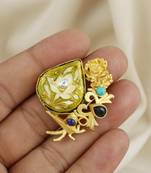 Black onyx turquoise handmade meena ring Adjustable