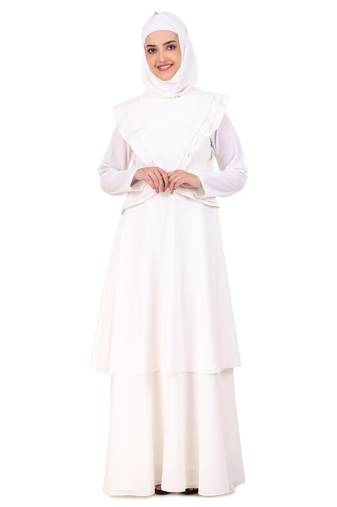 Designer Royal Look White Abaya