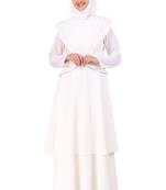 Designer Royal Look White Abaya