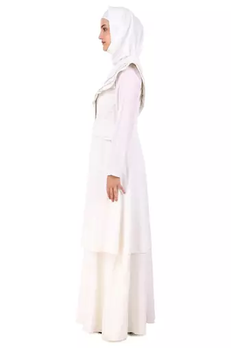 Designer Royal Look White Abaya