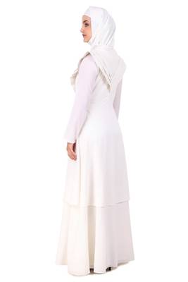 Designer Royal Look White Abaya 6