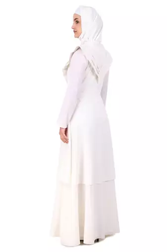 Designer Royal Look White Abaya