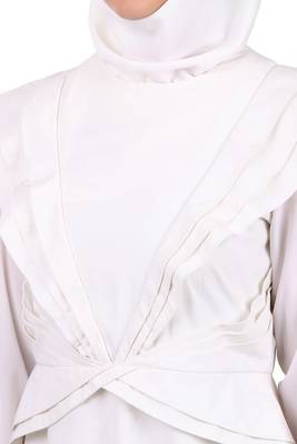 Designer Royal Look White Abaya 9