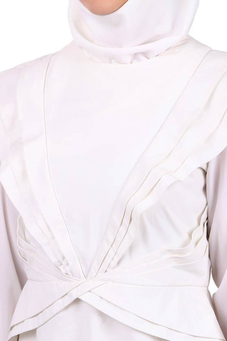 Designer Royal Look White Abaya