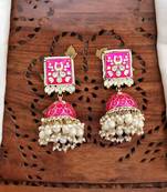 Rani clustered pearl antique jhumka earrings for women