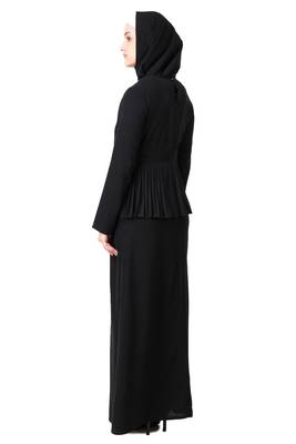 Frilled Georgette Waist A-Line Nida Abaya 4