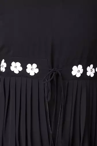 Frilled Georgette Waist A-Line Nida Abaya