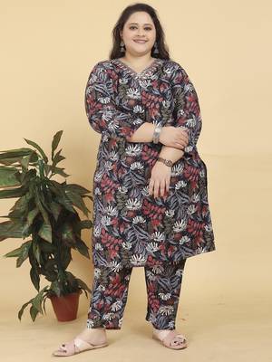 Black digital print & handwork rayonsalwar kameez readymadetwo pockets stitched 2