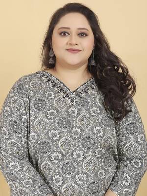Grey digital print & handwork rayonsalwar kameez readymadetwo pockets stitched 4