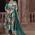 Green printed & handwork rayon readymade salwar kameez alia cut with two pocket stitched