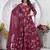 pink chanderi anarkali suit with handwork design