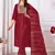 Maroon embroidery & sequence silk salwar kameez readymade stitched