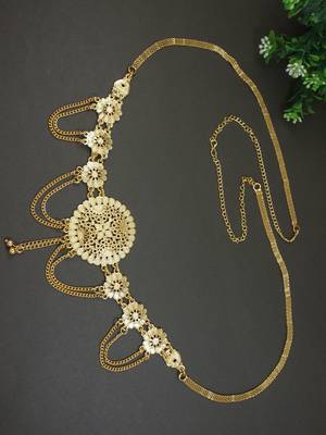 gold plated traditional adjustable boho waist chain/belly chain/kamarband for women  1