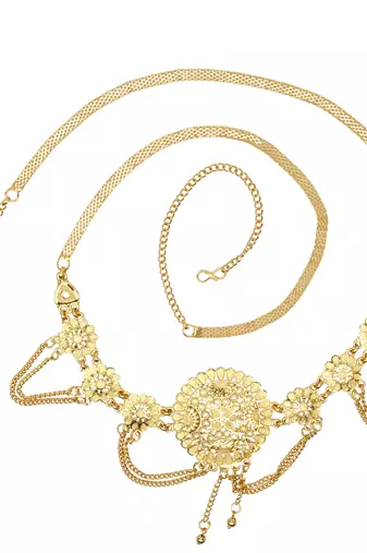 gold plated traditional adjustable boho waist chain/belly chain/kamarband for women 