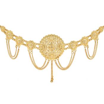 gold plated traditional adjustable boho waist chain/belly chain/kamarband for women  3