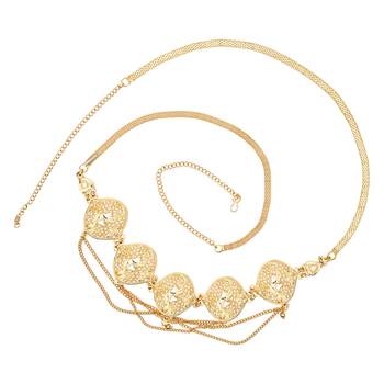 gold plated traditional multi layered adjustable boho waist chain/belly chain/kamarband  2