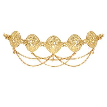 gold plated traditional multi layered adjustable boho waist chain/belly chain/kamarband  3