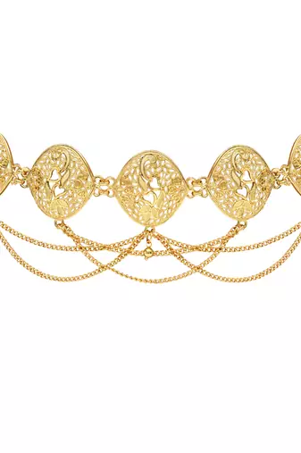 gold plated traditional multi layered adjustable boho waist chain/belly chain/kamarband 