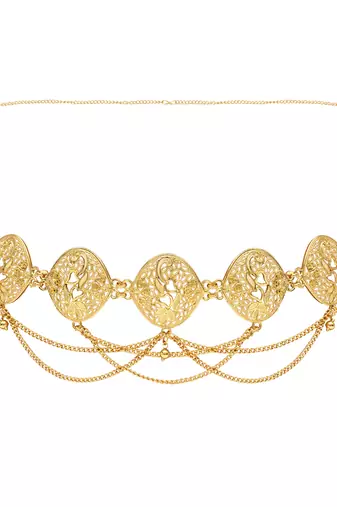 gold plated traditional multi layered adjustable boho waist chain/belly chain/kamarband 