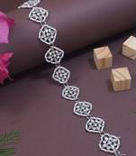 silver plated traditional floral kundan & pearl sheeshphool matha patti sheeshpatti for women 