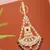 gold plated traditional kundan & pearl chabi challa/challa waist key chain for women 