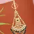 gold plated traditional kundan & pearl chabi challa/challa waist key chain for women 