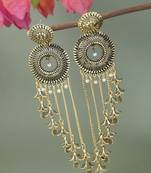 traditional lightweight multi layered dangle jhumka earrings for women 
